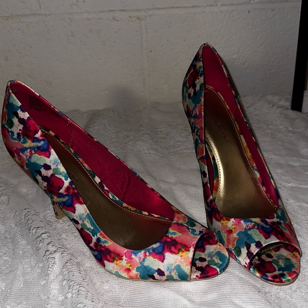 Colorful Peep-Toe Heels Christian Sirano